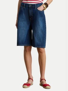 LAUREN RALPH LAUREN Szorty jeansowe 200P13594001 Niebieski Wide Leg