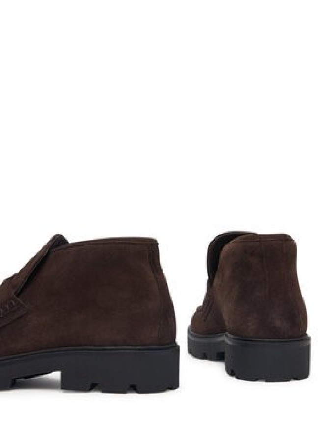 Tommy Hilfiger Botki Th Enamel Charm Loafer Boot FW0FW09680 Brązowy