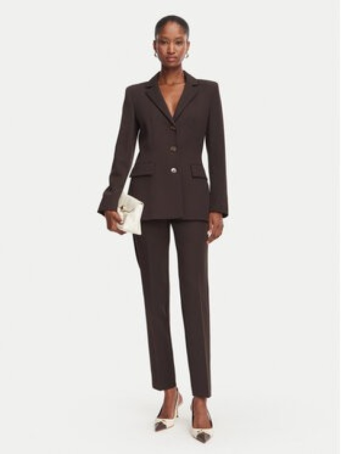 Marella Spodnie materiałowe Amico2 2625136291 Brązowy ciemny Straight Fit