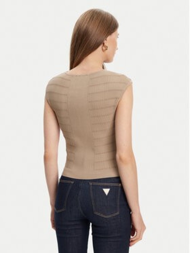 Guess Bluzka W5YR12 Z0130 Brązowy Regular Fit