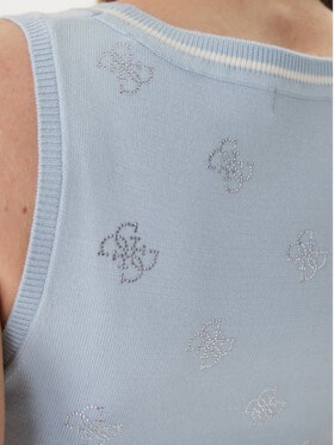 Guess Sweter W6GR17 Z0604 Błękitny Regular Fit