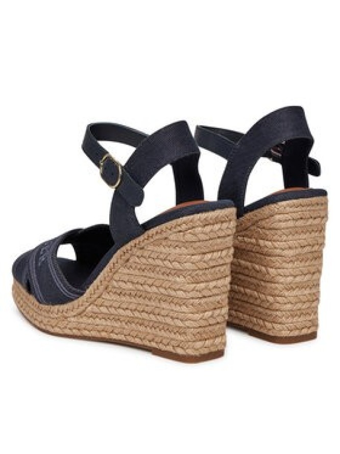Tommy Hilfiger Espadryle Tommy Hilfiger Espad High Wedge FW0FW08668 Granatowy