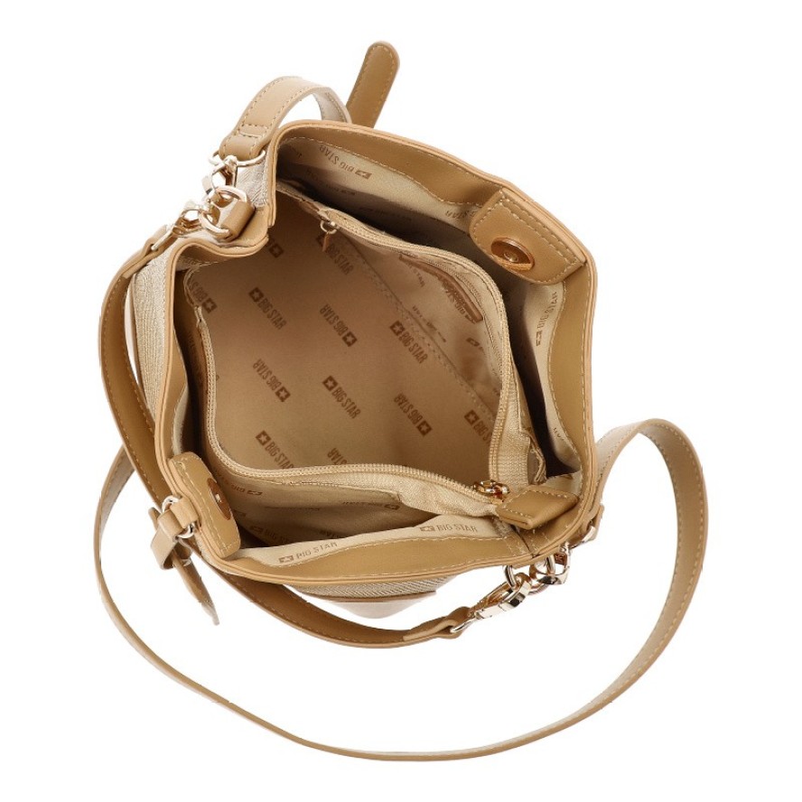 Brązowy Kuferek Big Star Modna Torebka Damska