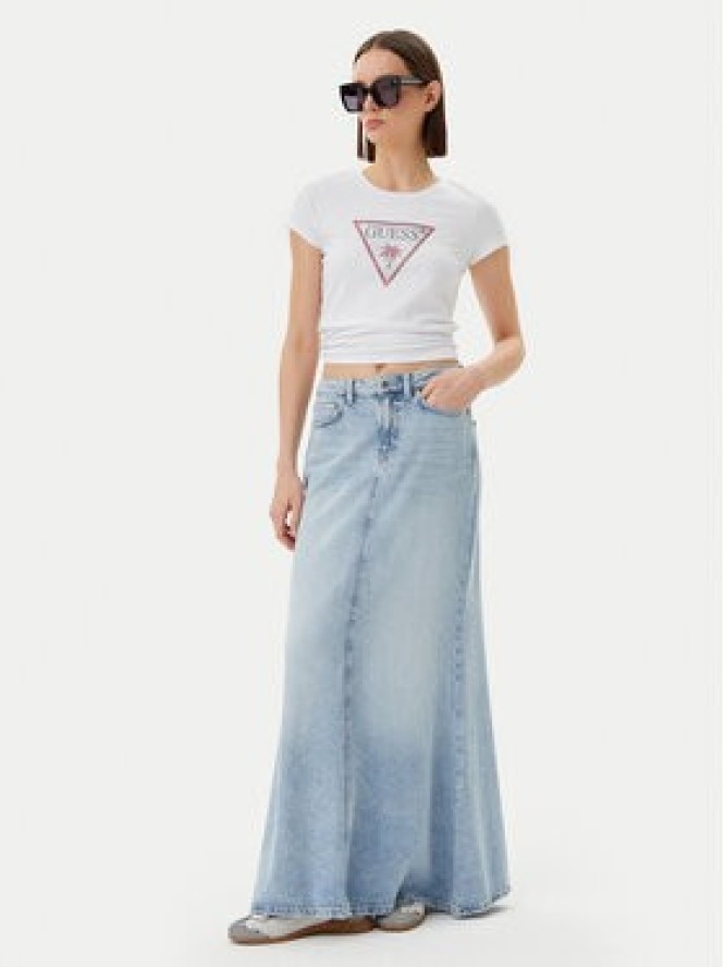 Guess T-Shirt E5GI08 J1314 Biały Slim Fit