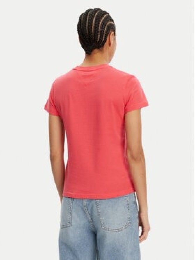 Tommy Jeans T-Shirt Bubble DW0DW21338 Różowy Regular Fit