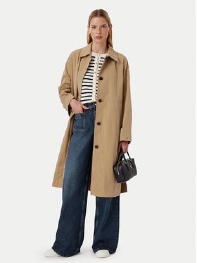 Tommy Hilfiger Trencz WW0WW49842 Beżowy ciemny Regular Fit