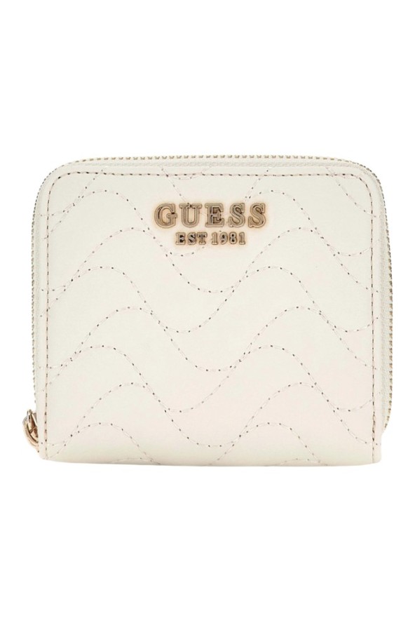 GUESS Biały mały portfel damski Melisandra