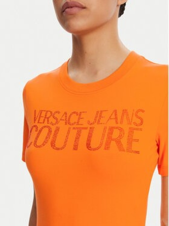 Versace Jeans Couture Sukienka codzienna 78HAOS04 Pomarańczowy Slim Fit