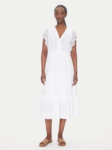 JDY Sukienka letnia Sara 15350748 Biały Regular Fit