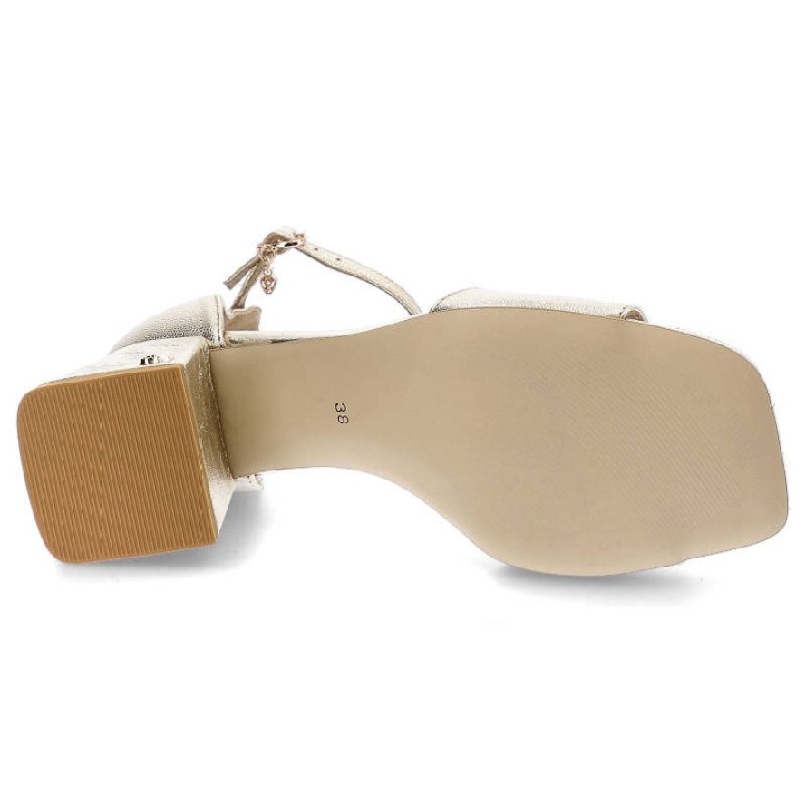 Złote Sandały Chebello Eleganckie Obuwie Damskie