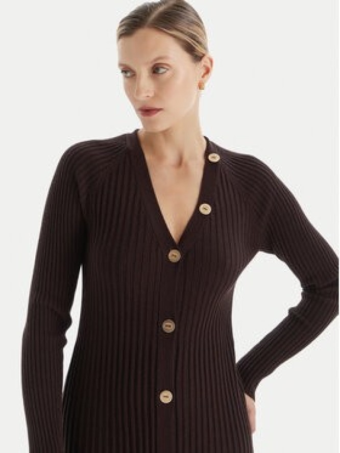 TWINSET Sukienka dzianinowa 252TT3400 Brązowy Slim Fit
