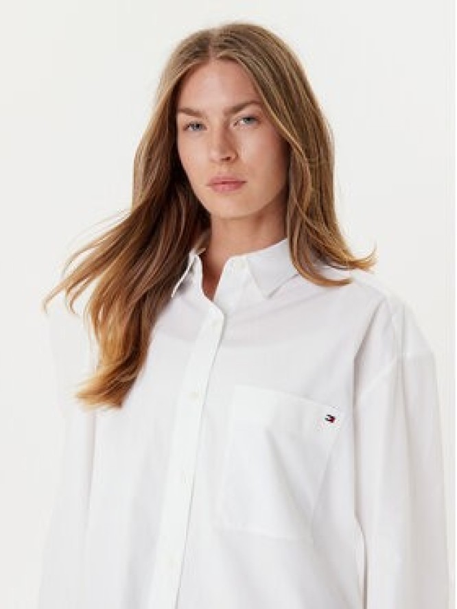Tommy Hilfiger Koszula New Easy WW0WW45892 Biały Relaxed Fit