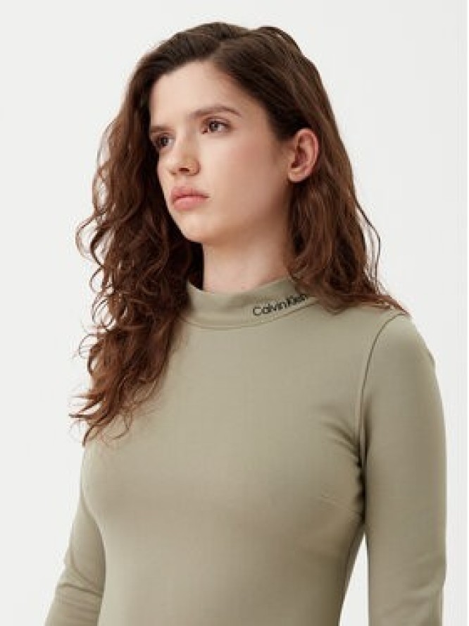 Calvin Klein Jeans Sukienka codzienna J20J225074 Zielony Slim Fit