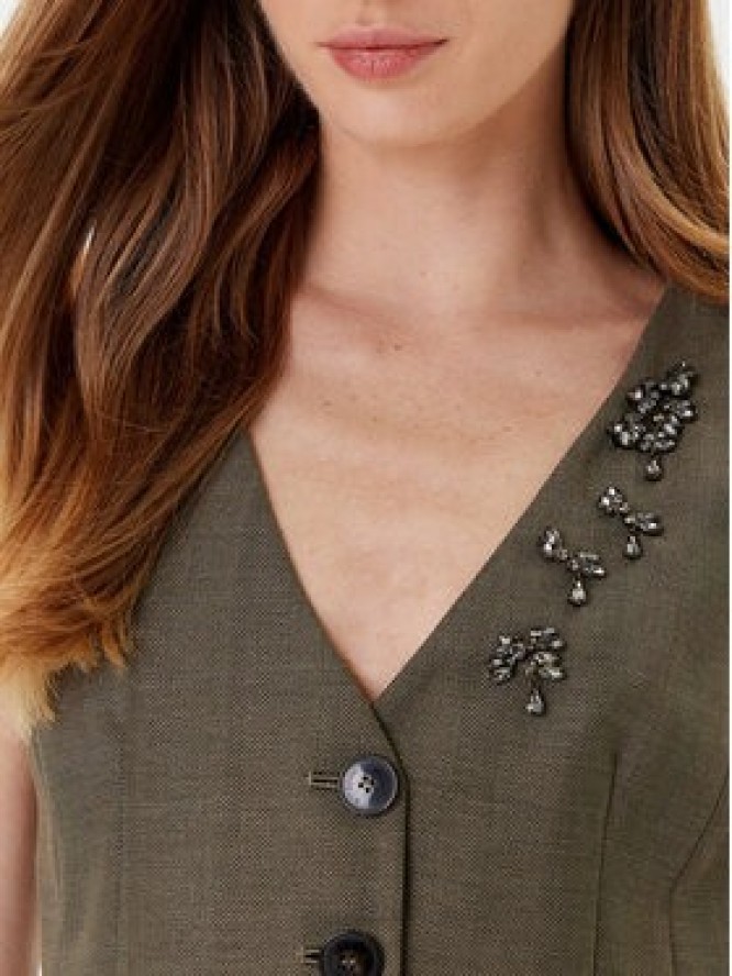 Marella Kamizelka garniturowa Cantico 2523156031 Khaki Slim Fit