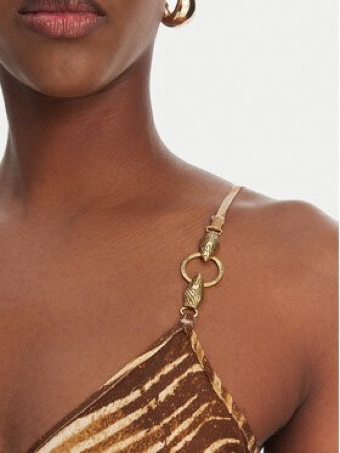 Just Cavalli Sukienka letnia 80PAO925 NS819 Beżowy Slim Fit