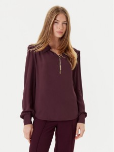 TWINSET Bluzka 252TP2291 Bordowy Loose Fit