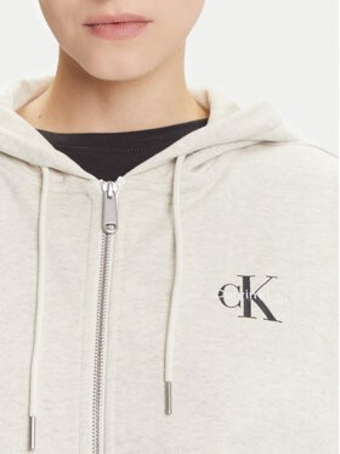 Calvin Klein Jeans Bluza Monologo LV047B270G Beżowy Regular Fit