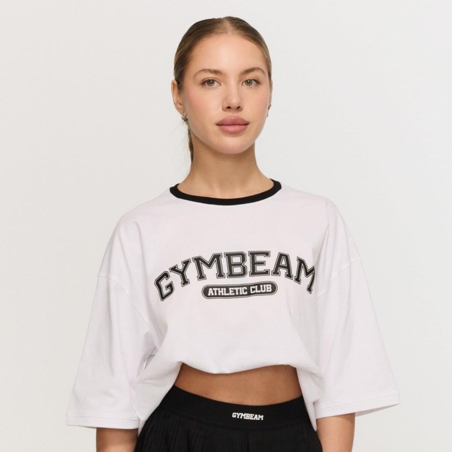 Koszulka damska fitness oversize Varsity