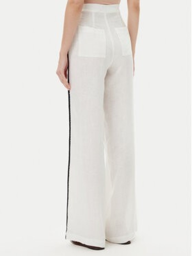 ICONA Spodnie materiałowe RP5LE005 Biały Relaxed Fit