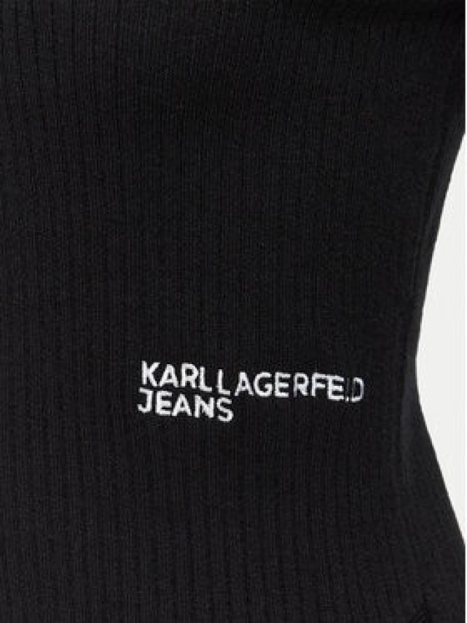 Karl Lagerfeld Jeans Sweter B3W18009 Czarny Slim Fit