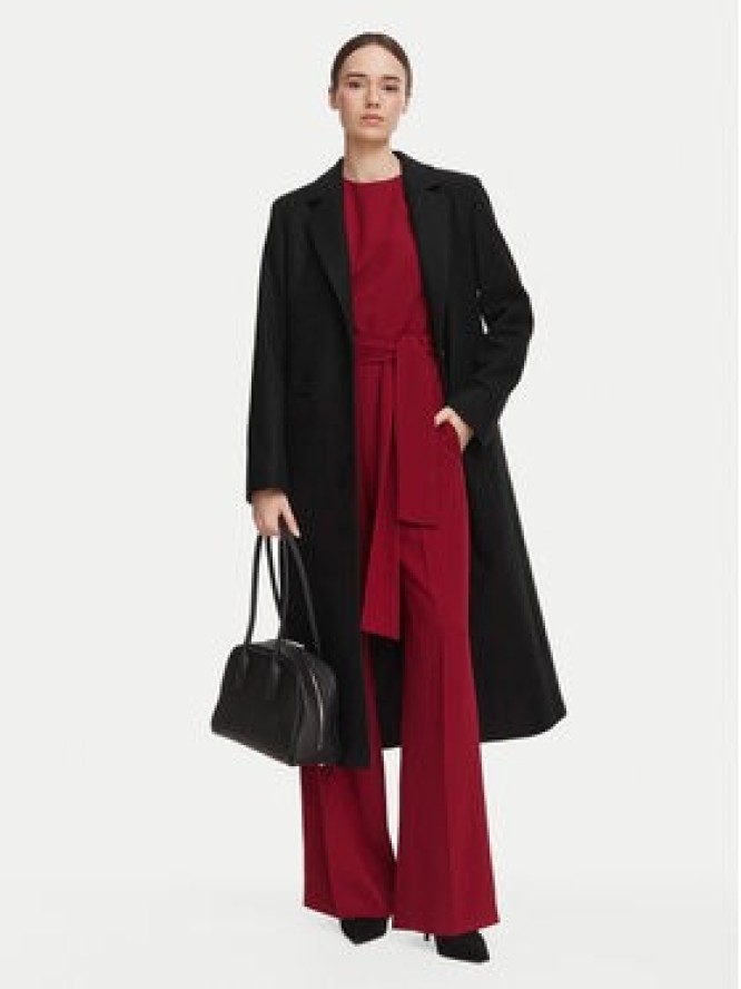 HUGO Płaszcz wełniany Mojeni 50569838 Czarny Relaxed Fit