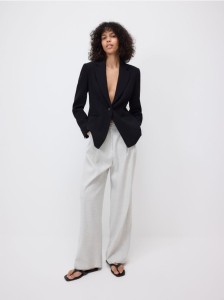 Jednorzędowa marynarka - czarny