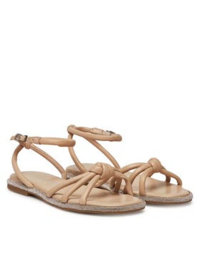 Guess Sandały FLJSLO LEA03 Beżowy