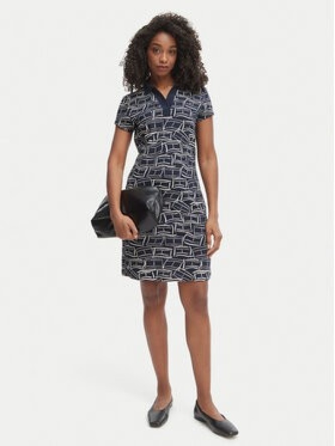 Tommy Hilfiger Sukienka codzienna 1985 Pique WW0WW49719 Granatowy Regular Fit