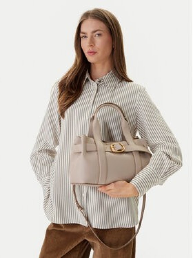 Calvin Klein Torebka Buckle Mini Tote With Strap LV04F3295G Beżowy