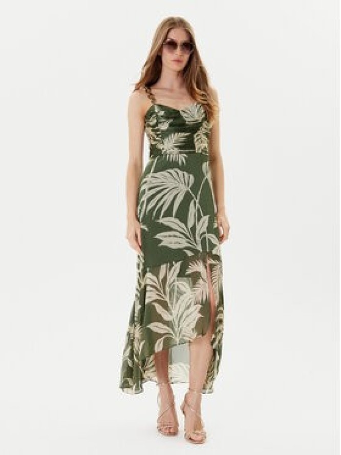 Guess Sukienka letnia W5YK64 WCWF2 Zielony Regular Fit