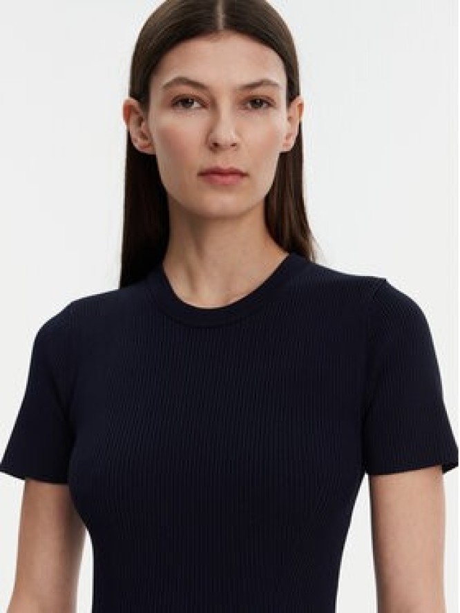 MICHAEL Michael Kors Sukienka dzianinowa MS5830OBFD Granatowy Slim Fit