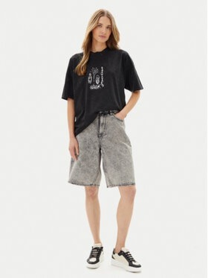 Volcom Szorty jeansowe Beeggy B2012504 Szary Baggy Fit