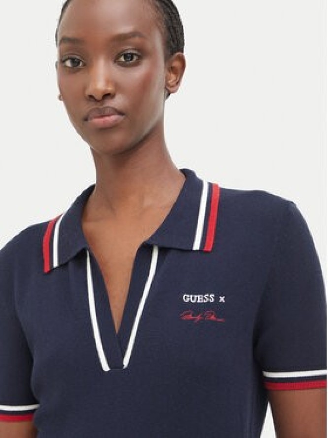 Guess Sukienka dzianinowa W6BK98 Z2277 Granatowy Regular Fit