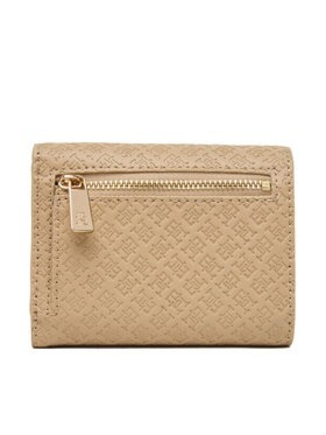 Tommy Hilfiger Portfel Th Icon Trifold Mono AW0AW18484 Beżowy