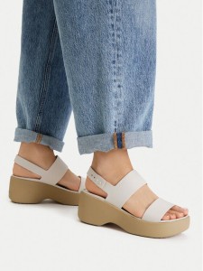 Crocs Sandały Brooklyn Sky Sandal 212250 Beżowy