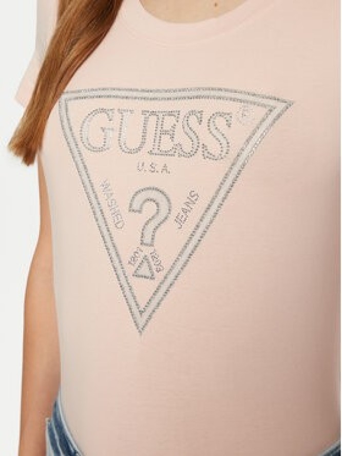 Guess T-Shirt W5RI11 J1314 Różowy Regular Fit