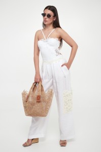 Spodnie damskie lniane ERMANNO SCERVINO LIFE