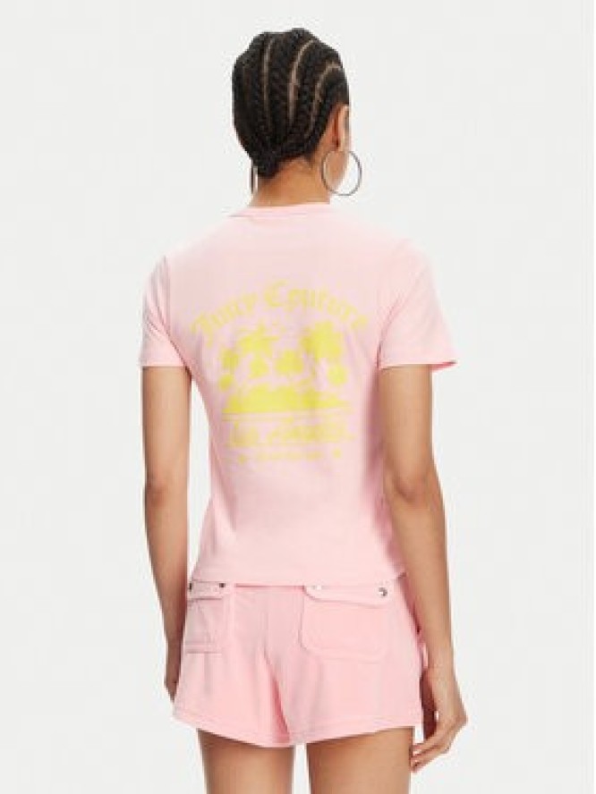 Juicy Couture T-Shirt La Beach JCWCT125319 Różowy Regular Fit
