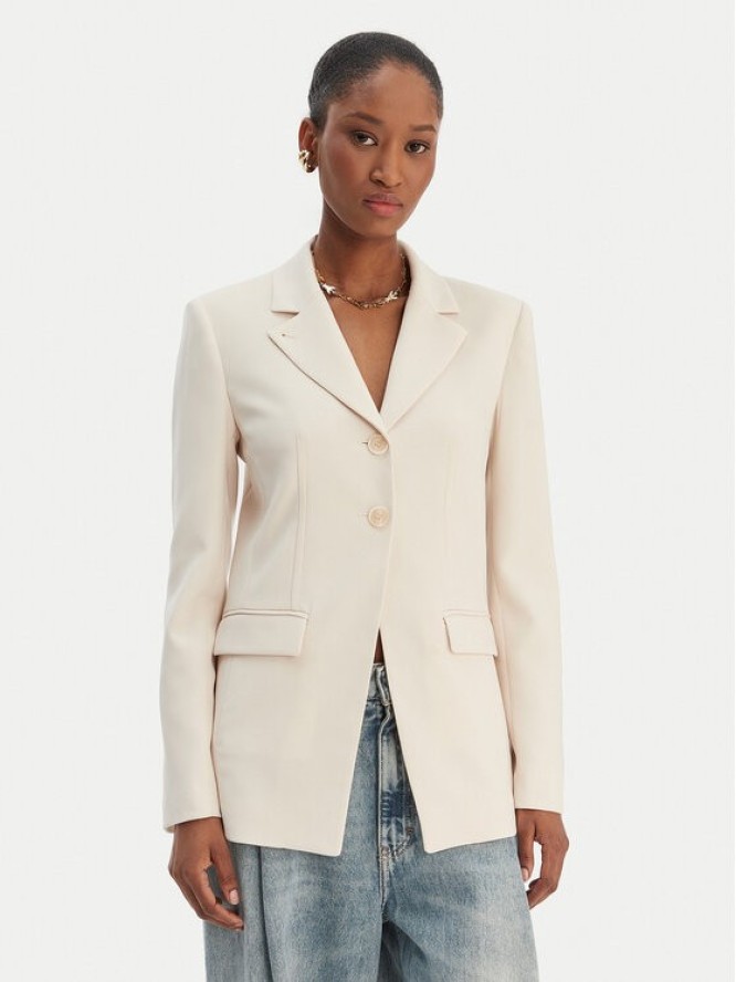 Patrizia Pepe Marynarka 8S0559/A6F5-W409 Écru Regular Fit