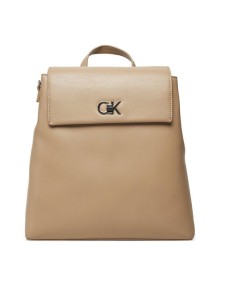 Calvin Klein Plecak Ck Flap Backpack With Conv Strap K60K613038 Beżowy