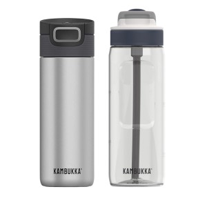 Kubek termiczny 500ml + butelka na wodę ze słomką 750ml Kambukka All You Need