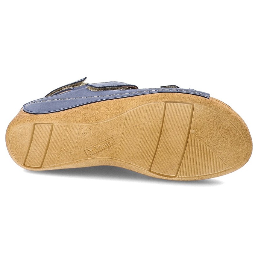 Niebieskie Sandały Armodo Modne Obuwie Damskie