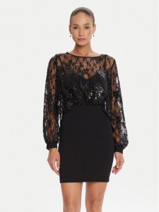 Rinascimento Sukienka koktajlowa CFC0125098003 Czarny Regular Fit