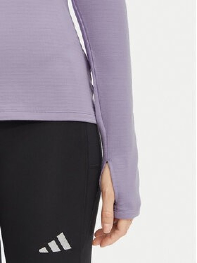 adidas Bluza techniczna Adi365 Running Essentials Winterized KV4284 Fioletowy jasny Slim Fit
