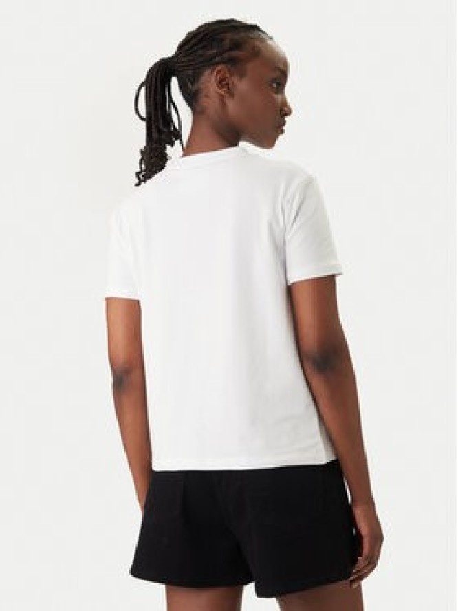 Versace Jeans T-Shirt 80HAHT09 Biały Regular Fit