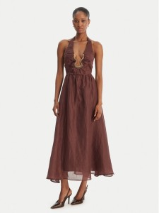 Bardot Sukienka koktajlowa Cavarly 60361DB Brązowy Regular Fit