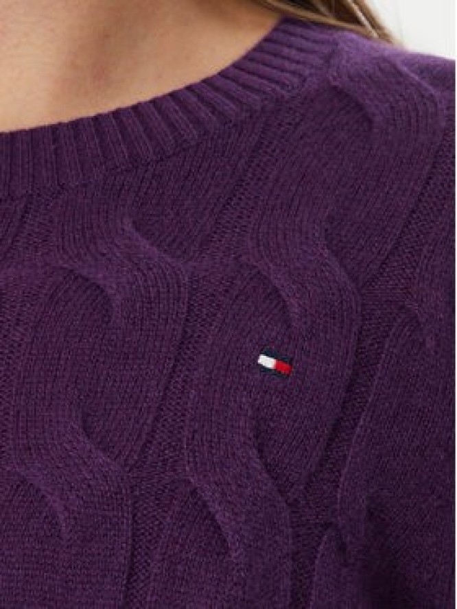 Tommy Hilfiger Sweter WW0WW43586 Fioletowy Regular Fit