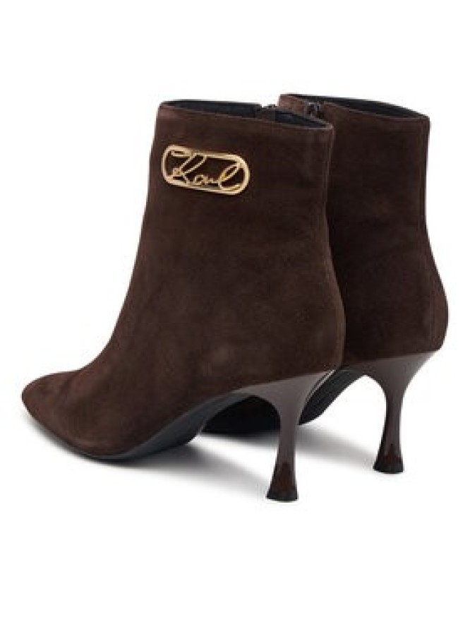 KARL LAGERFELD Botki Sienna KL32747 Brązowy ciemny