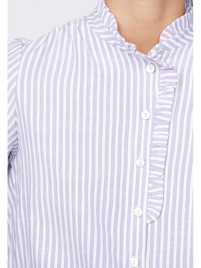 SisterS point Bluzka w kolorze lawendowo-białym rozmiar: XS