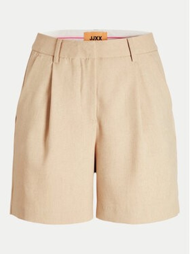 JJXX Szorty materiałowe Ellis 12268838 Beżowy Wide Leg